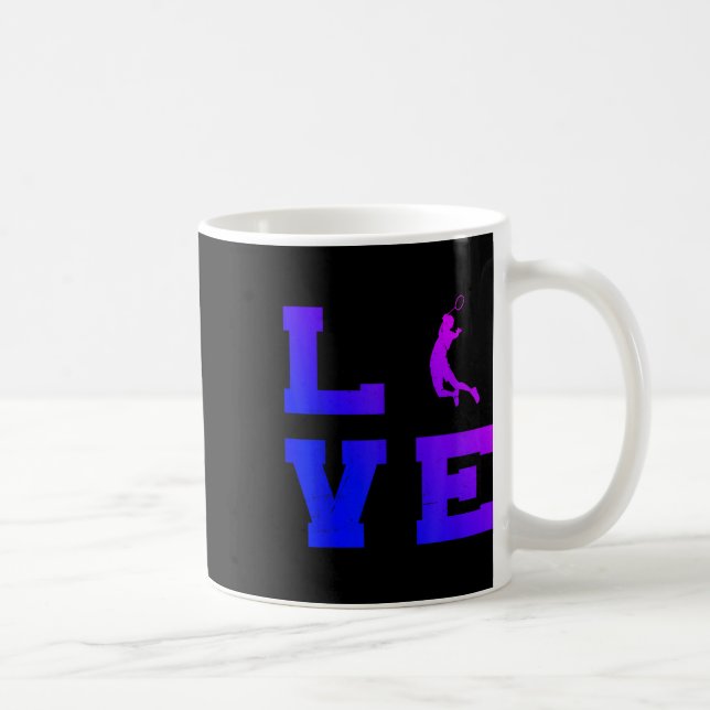 Badminton Mens Womens Badminton Player Shuttle  Coffee Mug (Right)