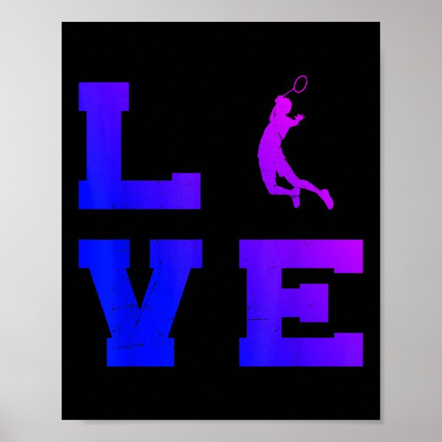 Badminton Mens Womens Badminton Player Shuttle  Poster (Front)