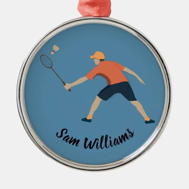 Badminton Metal Tree Decoration (Front)