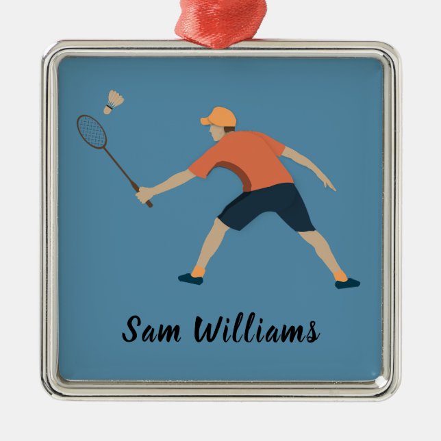 Badminton Metal Tree Decoration (Front)