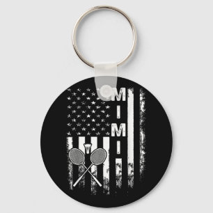 Badminton Mimi American Flag Vintage Christmas Xma Key Ring