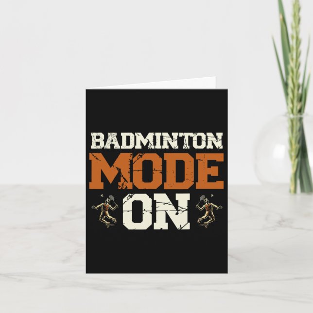 Badminton Mode On Shuttle Racket  Card (Front)