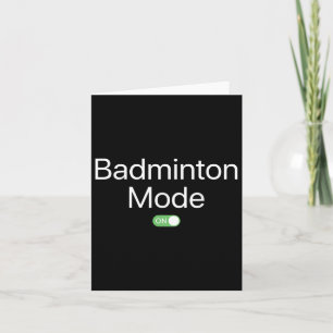 Badminton Mode On Sports Athlete Smartphone Design Card