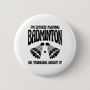 Badminton Mum Shuttle Racket 6 Cm Round Badge