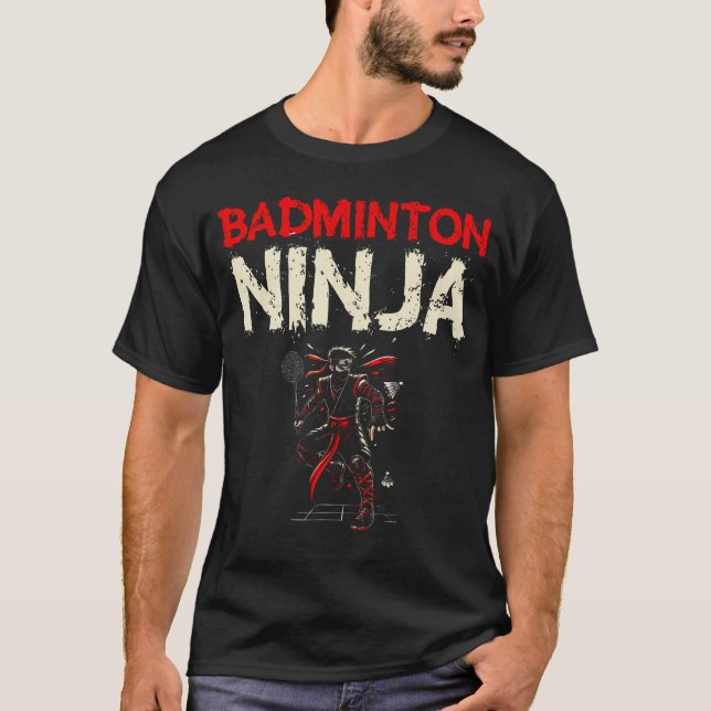 Badminton Ninja Shuttlecock T-Shirt (Front)