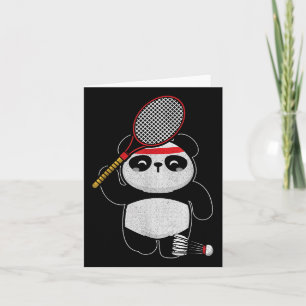Badminton Panda Badminton Sport Humour Shirt Card