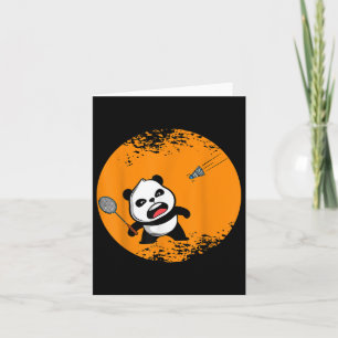 Badminton Panda Bear Shrub Spirit Animal Giant Rol Card