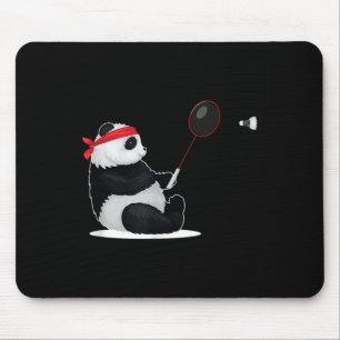 Badminton Panda Funny Sweet Sport Humour Shuttle A Mouse Pad