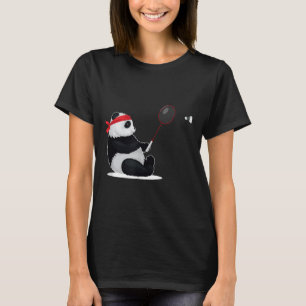 Badminton Panda Funny Sweet Sport Humour Shuttle A T-Shirt