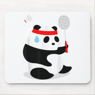 Badminton Panda Getting Sweaty Missed Mouse Pad