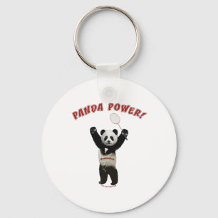 Badminton Panda Power Key Ring