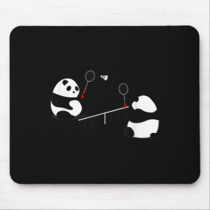 Badminton Panda Volley Mouse Pad