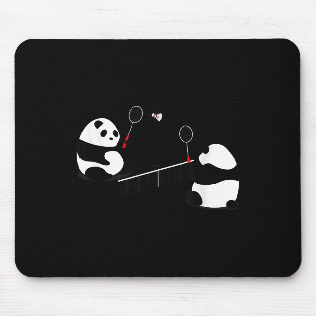Badminton Panda Volley  Mouse Pad (Front)