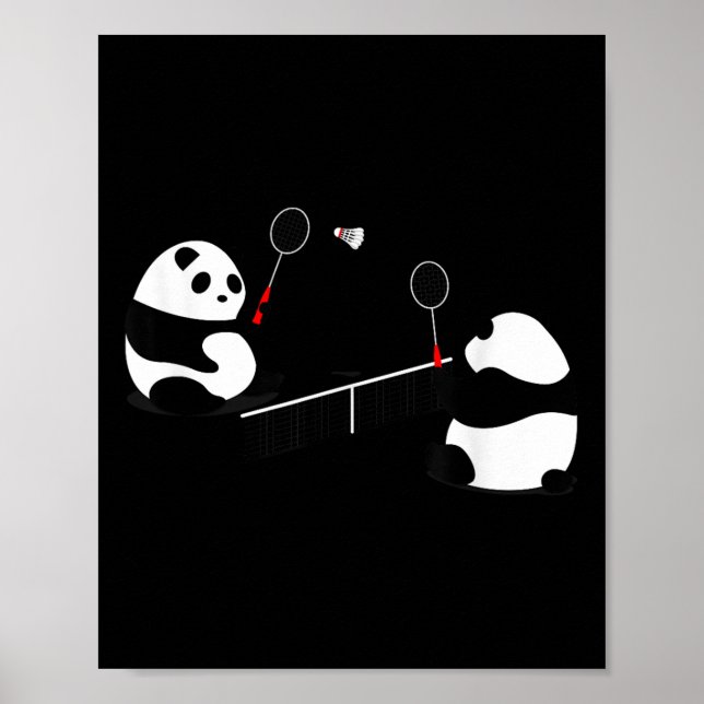 Badminton Panda Volley  Poster (Front)