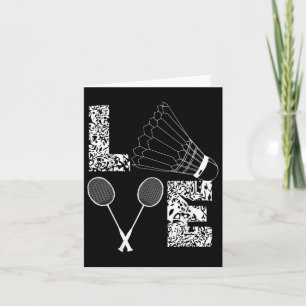 Badminton Player Badminton Lover Shuttle  Card