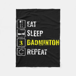 Badminton Player Badminton Racket Shuttle Birdie S Fleece Blanket
