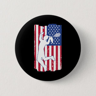 Badminton Player Badminton Usa Team Coach American 6 Cm Round Badge