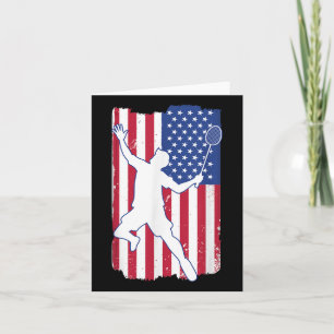 Badminton Player Badminton Usa Team Coach American Card