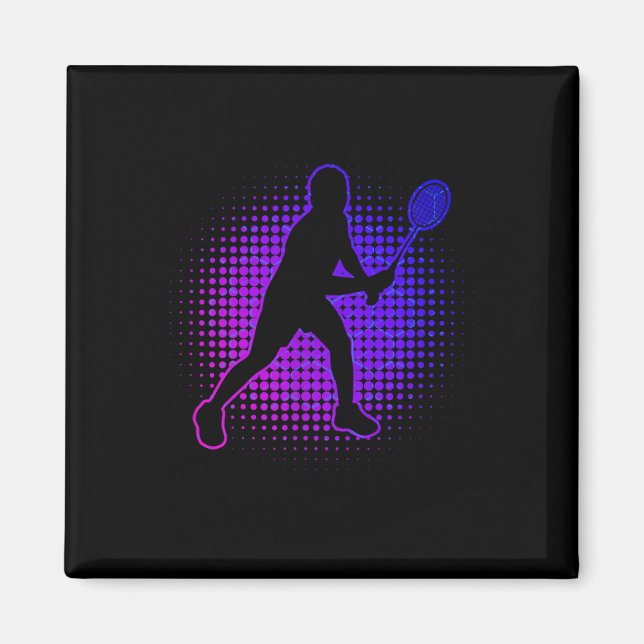 Badminton Player Badminton Womens Squash Shuttle  Magnet (Front)