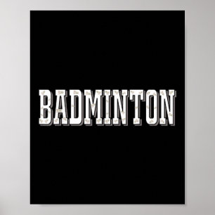 Badminton Player Birdie Shuttle Smash Poster