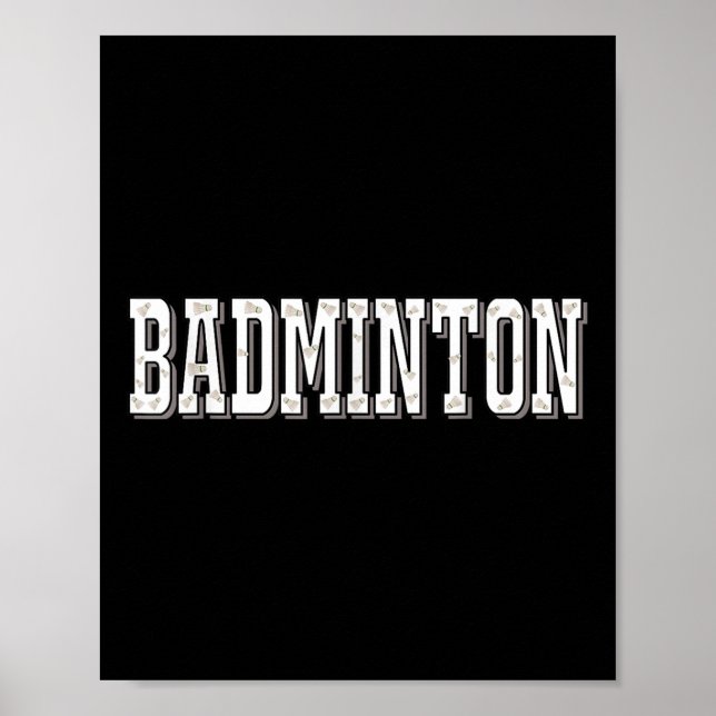 Badminton Player Birdie Shuttle Smash  Poster (Front)