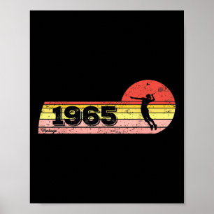 Badminton-player Born 1965 Birthday Vintage Women  Poster