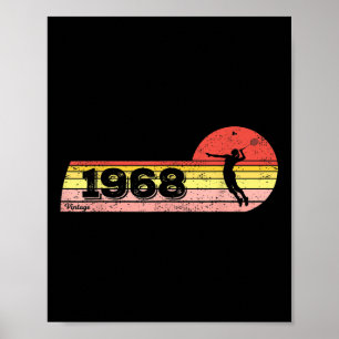 Badminton-player Born 1968 Birthday Vintage Women  Poster