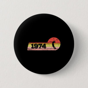 Badminton-player Born 1974 Birthday Vintage Women 6 Cm Round Badge