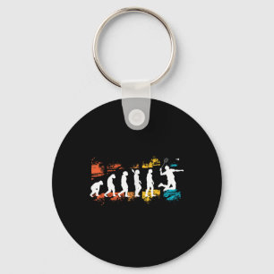 Badminton Player Evolution Shuttle Badminton Racke Key Ring
