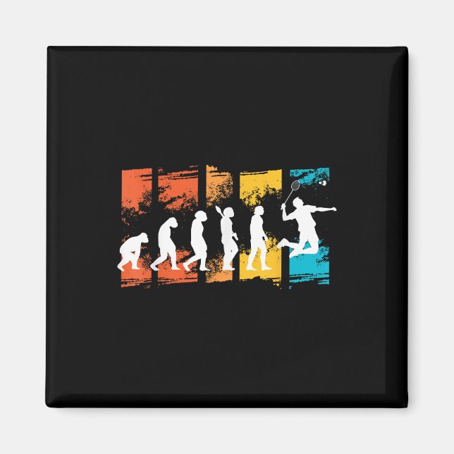 Badminton Player Evolution Shuttle Badminton Racke Magnet (Front)