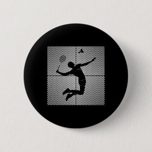 Badminton-player Game Shuttle Badminton  6 Cm Round Badge