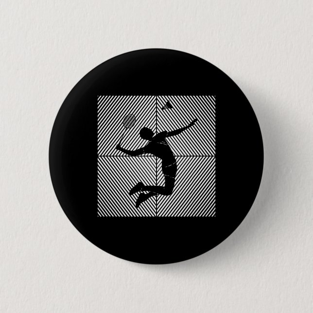 Badminton-player Game Shuttle Badminton  6 Cm Round Badge (Front)