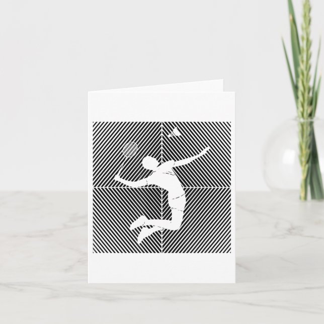 Badminton-player Game Shuttle Badminton  Card (Front)