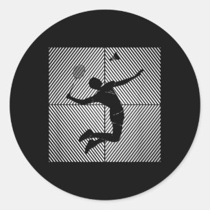 Badminton-player Game Shuttle Badminton Classic Round Sticker