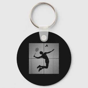 Badminton-player Game Shuttle Badminton Key Ring