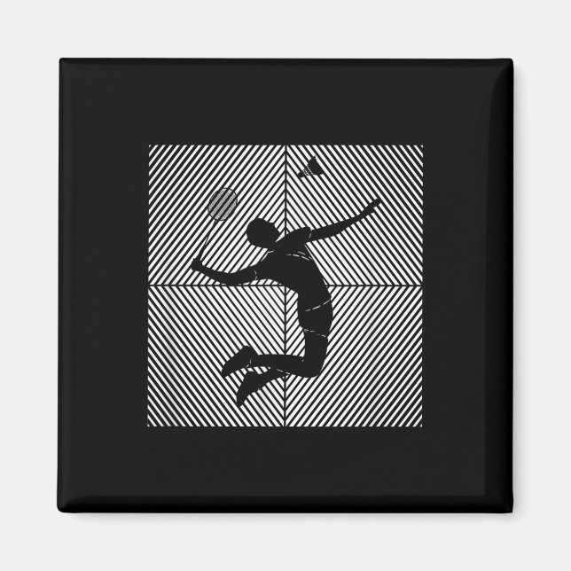 Badminton-player Game Shuttle Badminton  Magnet (Front)