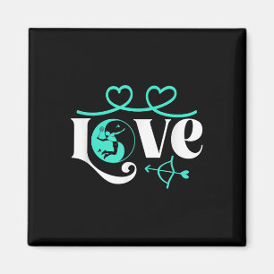 Badminton-player Game Shuttle Yin-yang-love Badmin Magnet