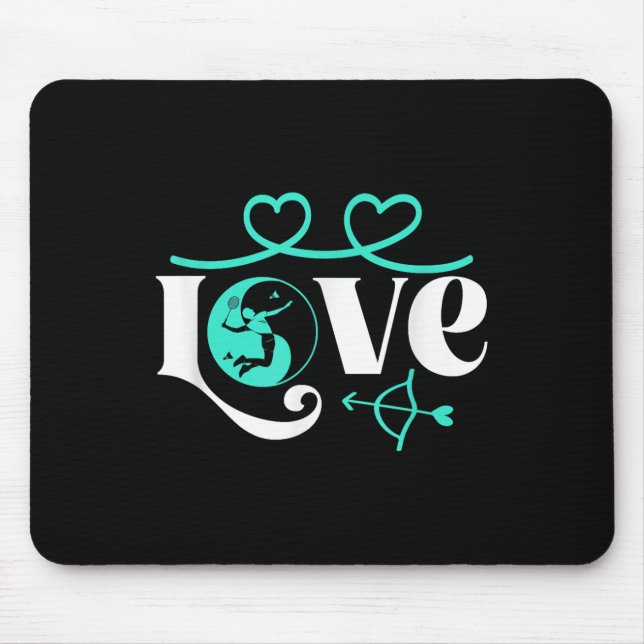 Badminton-player Game Shuttle Yin-yang-love Badmin Mouse Pad (Front)