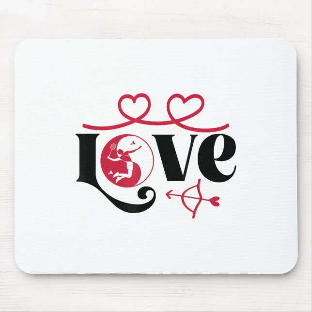 Badminton-player Game Shuttle Yin-yang-love Badmin Mouse Pad (Front)