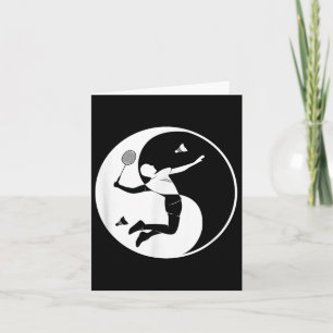 Badminton-player Game Shuttle Yin-yang-symbol Badm Card