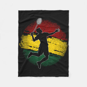 Badminton Player Ghanaian Flag Ghana Fleece Blanket