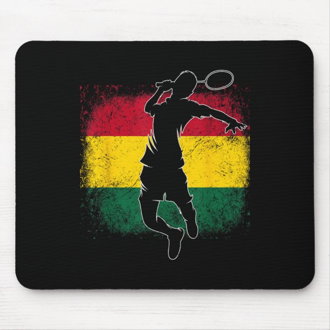 Badminton Player Ghanaian Flag Ghana  Mouse Pad (Front)