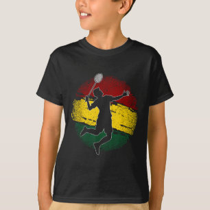 Badminton Player Ghanaian Flag Ghana  T-Shirt