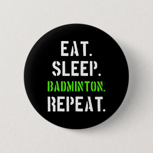 Badminton Player Gift 1 6 Cm Round Badge