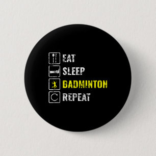 Badminton Player Gift 6 Cm Round Badge