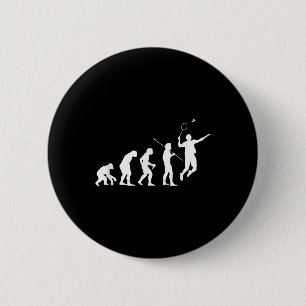 Badminton Player Gift Evolution For Badminton Tour 6 Cm Round Badge