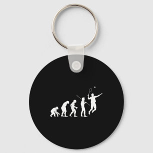 Badminton Player Gift Evolution For Badminton Tour Key Ring