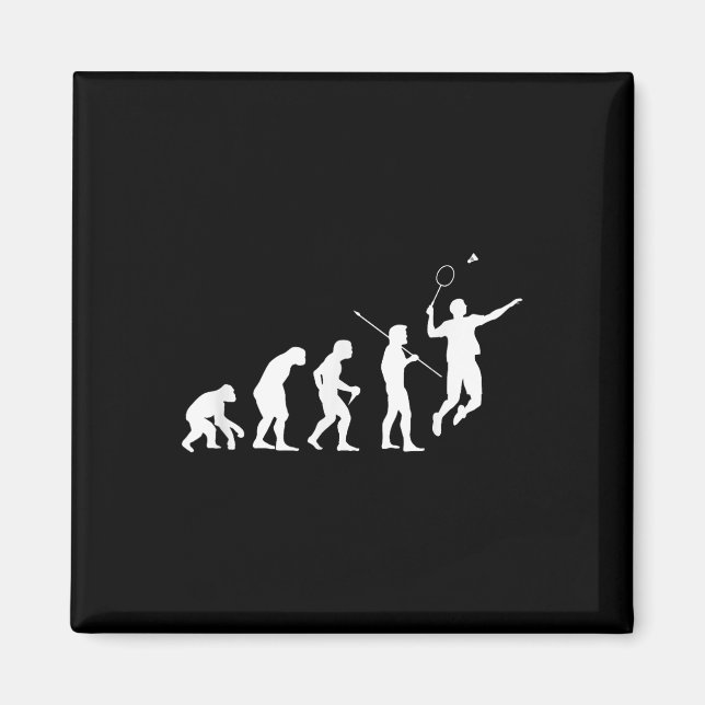 Badminton Player Gift Evolution For Badminton Tour Magnet (Front)