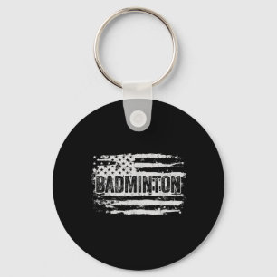 Badminton Player Gift Key Ring