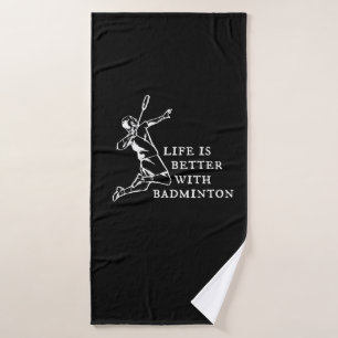Badminton Player Gifts Bath Towel